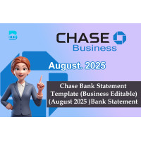 Chase Bank Statement Template Editable August 2025